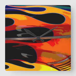 炎改造 スクエア壁時計