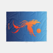 炎毛布の上昇のフェニックス フリースブランケット (正面(横))