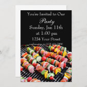 炎火シッシュケバブ招待状 招待状 (正面/裏面)