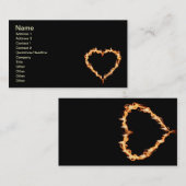 炎熱黒ハート火炎熱恋 名刺 (正面/裏面)