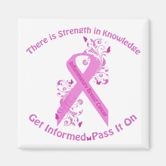 炎症性乳がん認識度 マグネット (正面)