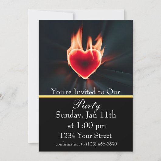 炎祝と友よ! 招待状 (正面)