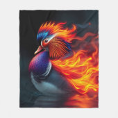炎素晴らしを消す火鳥の熱いまんだらんのアヒル フリースブランケット (正面)