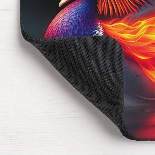 炎素晴らしを消す火鳥の熱いまんだらんのアヒル マウスパッド (コーナー)