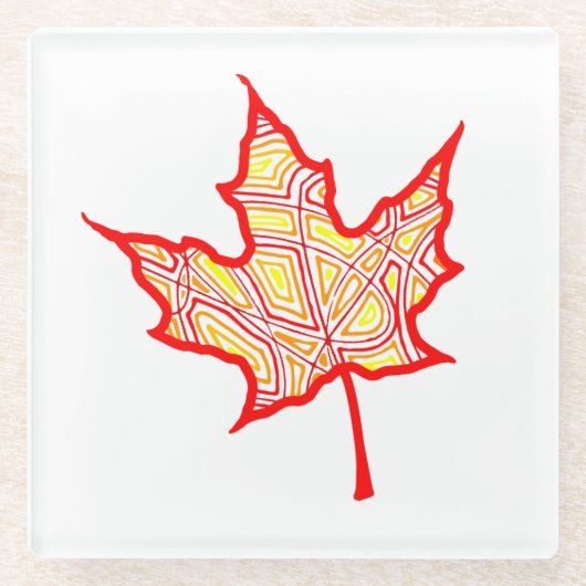 炎葉 ガラスコースター (正面)