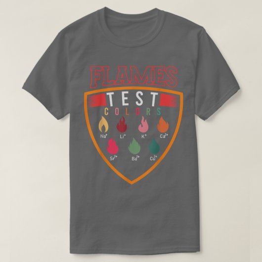 炎試験色おもしろい科学587 Tシャツ (デザイン正面)