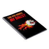 炎飛んでいるに包まれたゴルフボール，引用文，スポーツ ノートブック (右側)