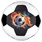 炎飛んでいるのサッカーボール。 サッカーボール (回転)