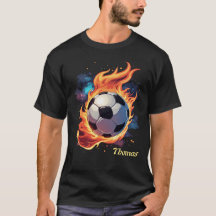 炎飛んでいるのサッカーボール。