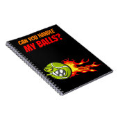 炎飛んでいるの中のテニスボおもしろいール ノートブック (右側)