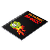 炎飛んでいるの中のテニスボおもしろいール ノートブック (左側)