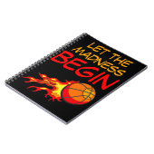 炎飛んでいる中のバスケットボール引用文,スポーツ ノートブック (左側)