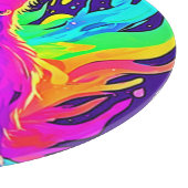 炎鮮やか絵を描に包まれた猫 カッティングボード (角)