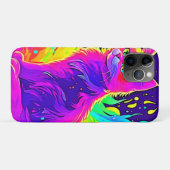 炎鮮やか絵を描に包まれた猫 Case-Mate iPhoneケース (裏面(横))