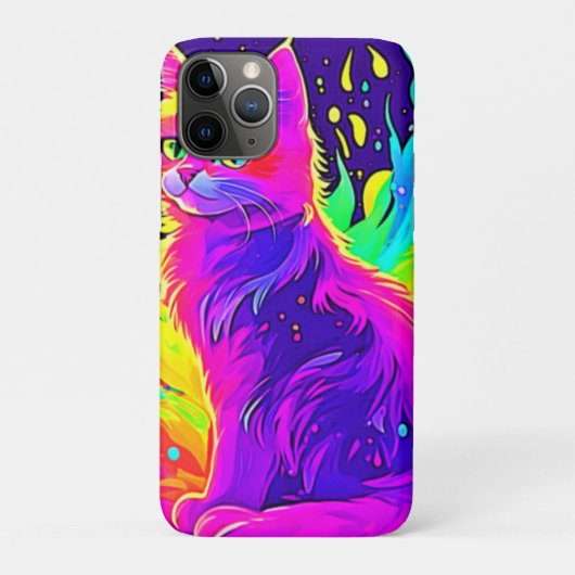 炎鮮やか絵を描に包まれた猫 Case-Mate iPhoneケース (裏)