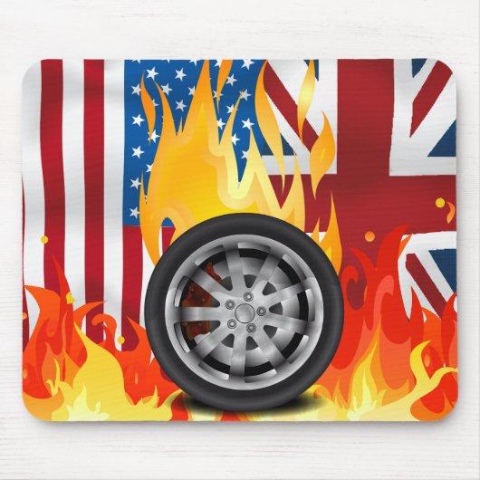 炎, アロイ 英国 米国 マウスパッド (正面)