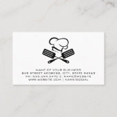 炎 | シェフハットとヘラ 名刺 (裏面)