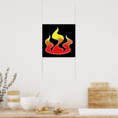 炎 ポスター (キッチン)