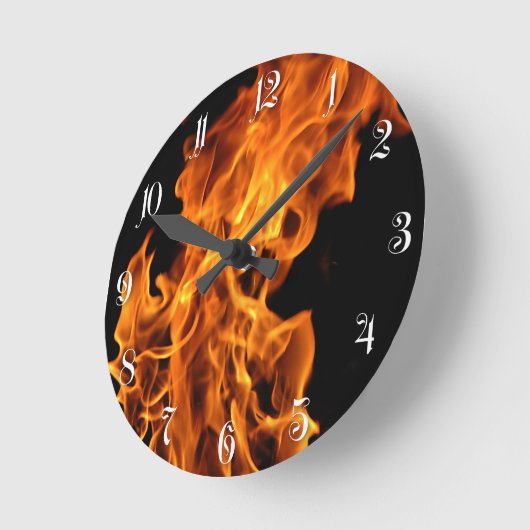 炎 ラウンド壁時計 (傾斜)