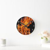 炎 ラウンド壁時計 (ホーム)