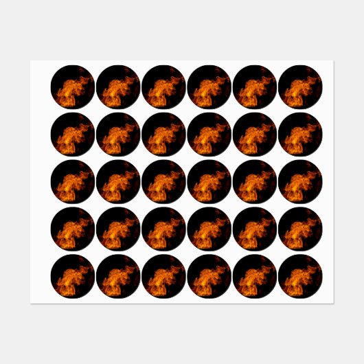 炎 ラベル (シート)