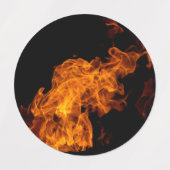 炎 ラベル (デザイン1)