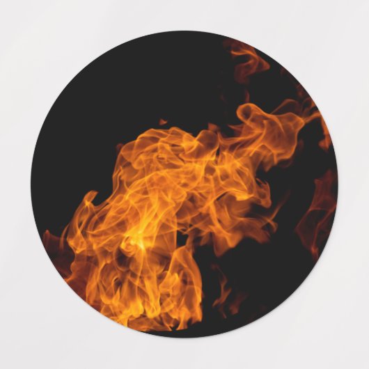 炎 ラベル (デザイン1)