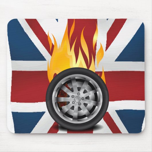 炎、合金イギリス マウスパッド (正面)