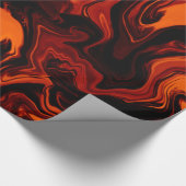 炎、火、炎の抽象芸術 ラッピングペーパー (角)