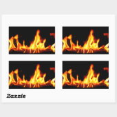 炎 長方形シール (シート)