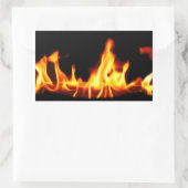炎 長方形シール (バッグ)