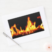 炎 長方形シール (封筒)