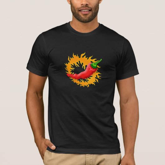 炎Tシャツ唐辛子 Tシャツ (正面)