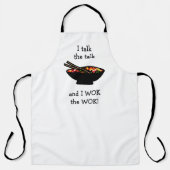 炒めて食べ物を洗おもしろい中国のう エプロン (正面)