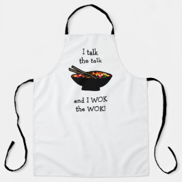 炒めて食べ物を洗おもしろい中国のう エプロン