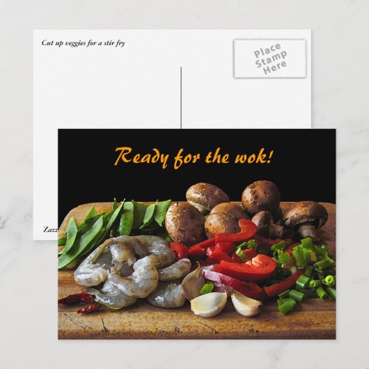 炒める ポストカード (正面/裏面)