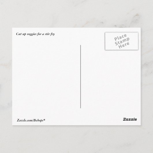 炒める ポストカード (裏面)