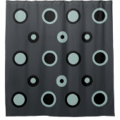 炭と灰の点 シャワーカーテン (正面)