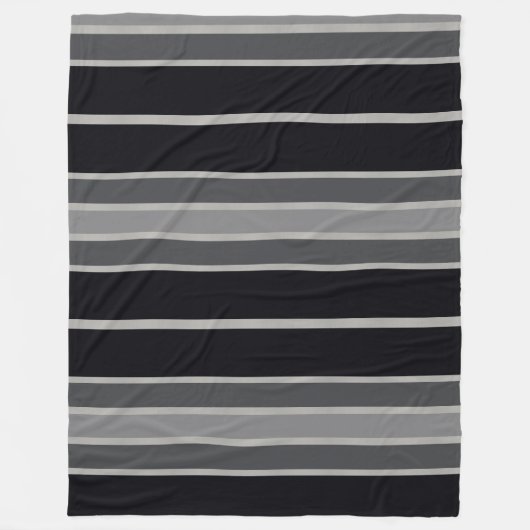 炭と黒のストライプ車 フリースブランケット (正面)