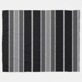 炭と黒のストライプ車 フリースブランケット (正面(横))