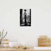 炭のファンシーエレガント夕べ時間 ポスター (キッチン)