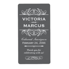 炭のワ結婚インボトルモノグラムの有利ラベル ラベル