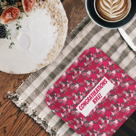 炭の背景紙皿のマップルリーフ ペーパープレート