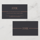 炭エレガントバラ金ゴールド 名刺 (正面/裏面)