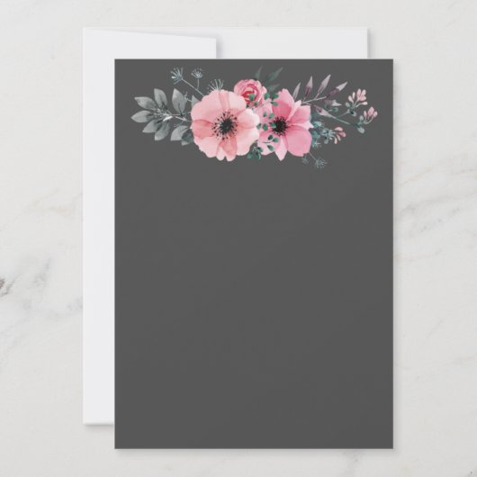 炭エレガント招待状 招待状 (裏面)