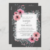 炭エレガント招待状 招待状 (正面/裏面)