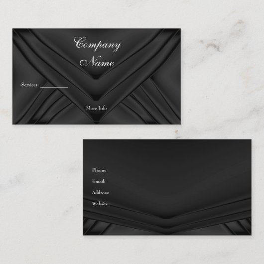 炭エレガント絹の巾着会社 名刺 (正面/裏面)