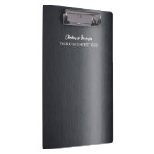 炭パーソナライズされたブラックメタル クリップボード (右)