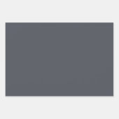 炭モダン灰色の平無地の色 ラッピングペーパーシート (正面2)