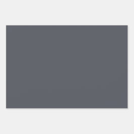 炭モダン灰色の平無地の色 ラッピングペーパーシート